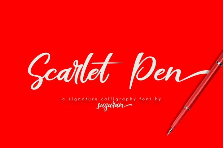 Пример шрифта Scarlet Pen